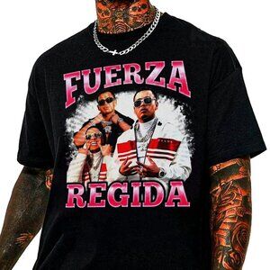 Fuerza Regida Sabor Fresa T-Shirt Mexican Music Concert Fan Tee 92